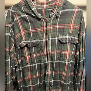 George orange/green flannel